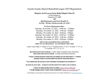 Fayette County Church Basketball League > Home